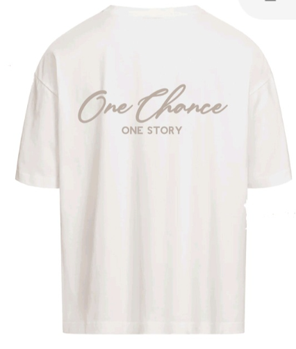Camiseta beige extragrande One Chance