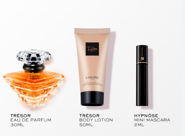 Lancome Set parfum+body lotion+mascara