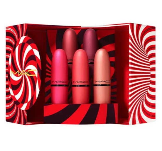 Set de 5 labiales Mac Mistletoe Matte Powder Kiss