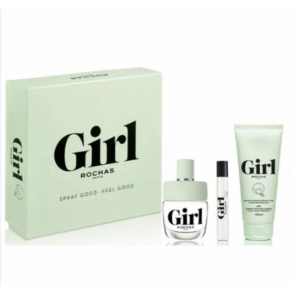 Rochas Girl Geschenkset Parfum 100ml+Probe 7,5ml+Body Balm 100ml