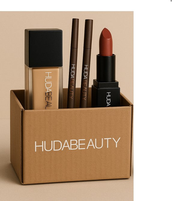 Huda Beauty Makeup: 3 prodotti + 1 prodotto omaggio (valore 100 €)