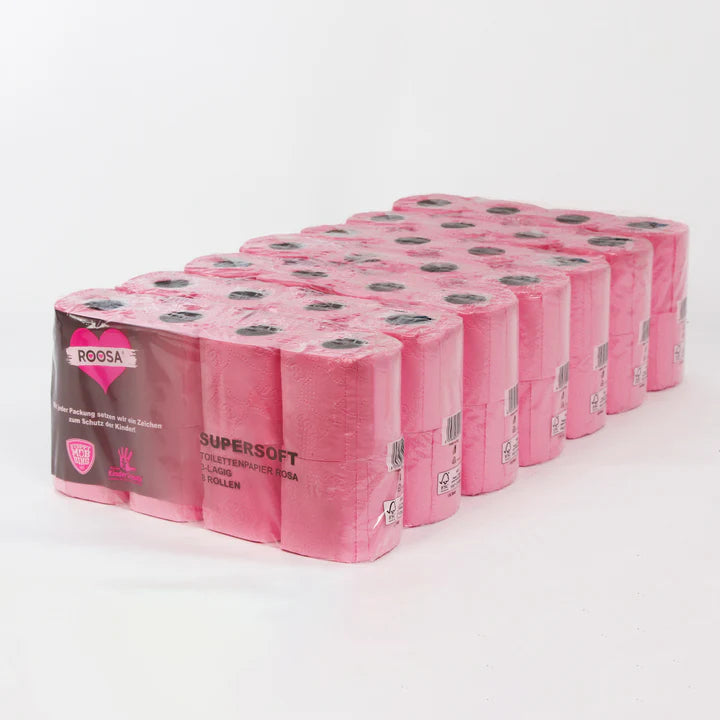 ROOSA® Toilettenpapier, Supersoft, Rosa