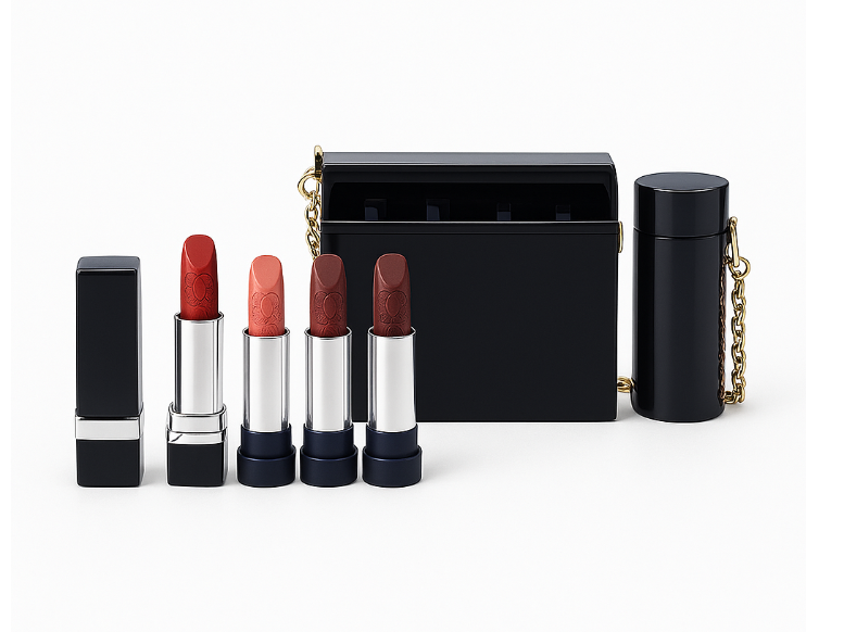 Dior bag + 4 lipsticks in different colors