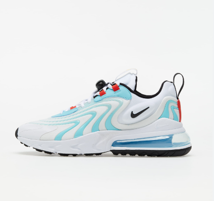 Nike air max 270 react white and blue best sale