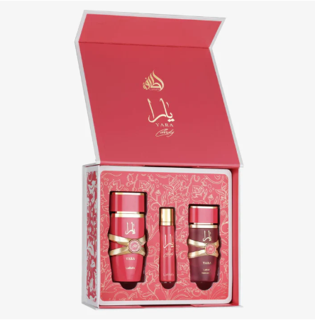 Lattafa Fragrance Gift Set - 100ml,12ml, 50ml Fesh Hair Mist