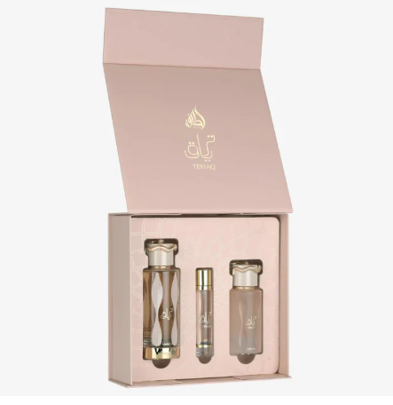 Lattafa Fragrance Gift Set - 100ml,12ml, 50ml Fesh Hair Mist