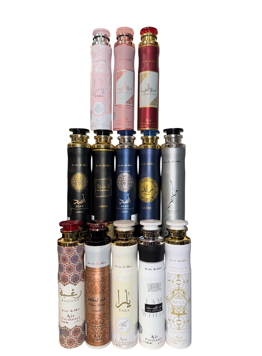 Lattafa Air Freshener Set – 13 Düfte je 300ml (Gesamt 3,9 Liter)