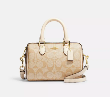 Coach Mini Rowan Crossbody Bag Beige hell