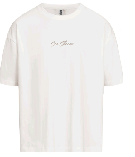 Camiseta beige extragrande One Chance