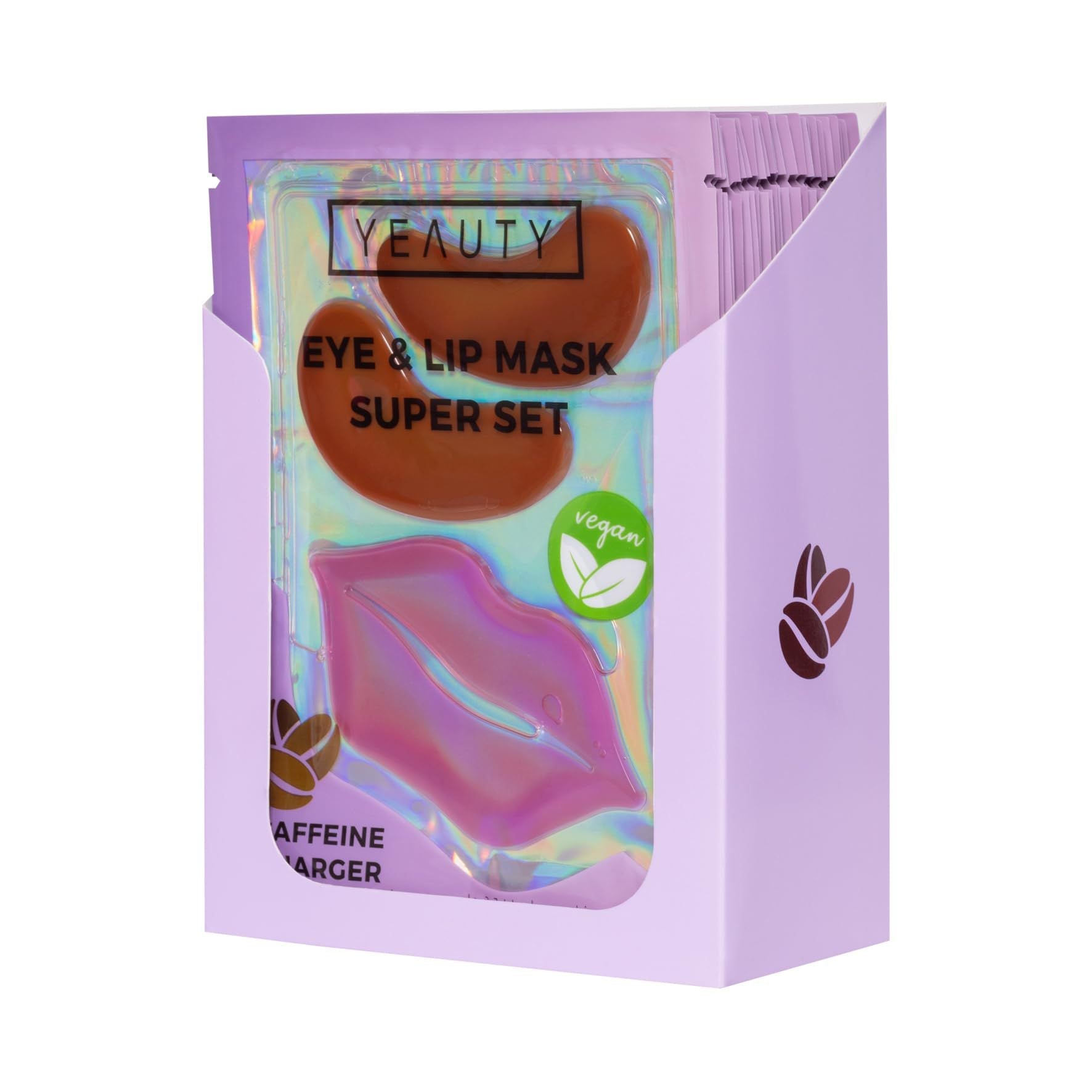 Yeauty Eye&Lip Mask Set 25stück Caffeine Charger
