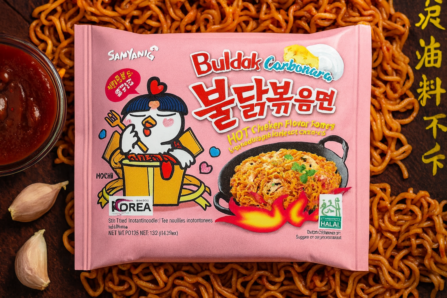 Samyang Buldak Instant Nudeln Hot Chicken Carbonara