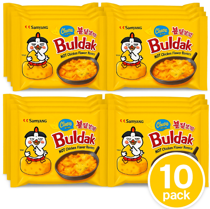 Samyang 10stück Buldak Instant Nudeln Cheese Hot Chicken Flavour Ramen