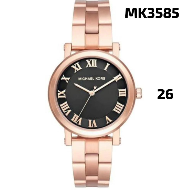 Mk Uhr rosegold schwarz