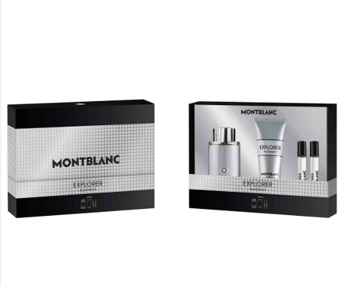 Montblanc Explorer Platinum Pour Homme -For Men- Parfum 100ml+2x7,5ml+Shower Gel 100ml