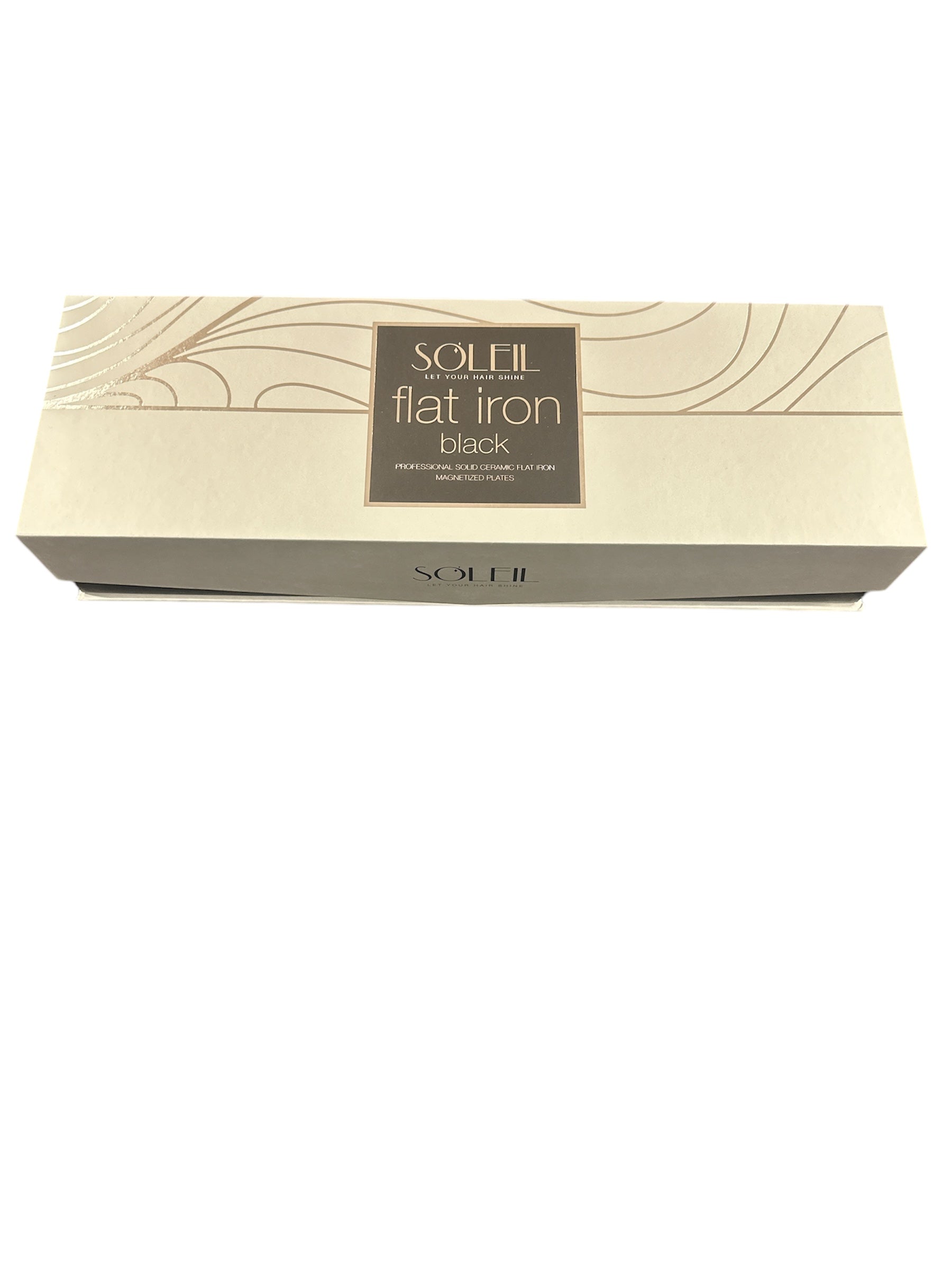 Plancha alisadora SOLEIL de cerámica metálica negra