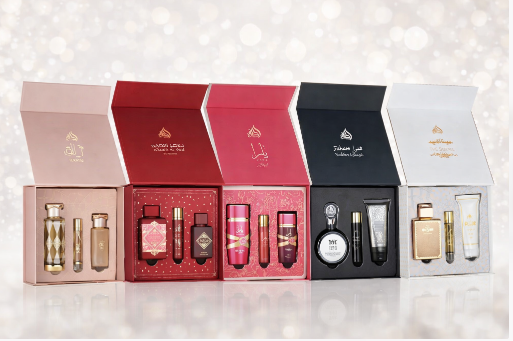 Lattafa Fragrance Gift Set - 100ml,12ml, 50ml Fesh Hair Mist